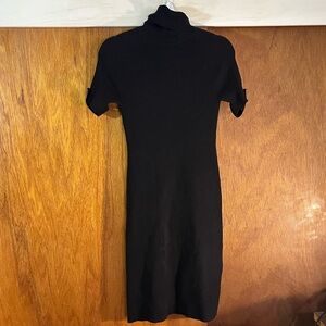 MODA INTERNATIONAL Black Turtleneck Knit Dress Sz M